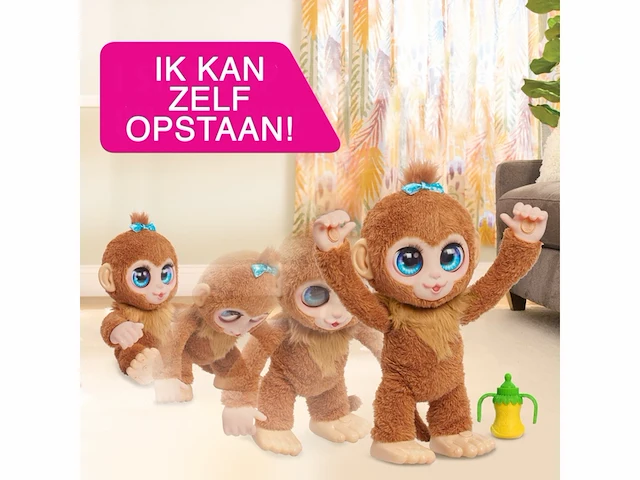 Furreal peanut the playful monkey interactief speelgoed vanaf 4 jaar - afbeelding 2 van  4