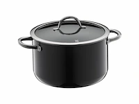 Fusiontec inspire kookpot groot, 24 cm, glazen deksel 6,4 liter, zwart - afbeelding 1 van  4