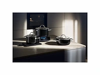 Fusiontec inspire kookpot groot, 24 cm, glazen deksel 6,4 liter, zwart - afbeelding 2 van  4