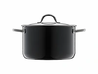 Fusiontec inspire kookpot groot, 24 cm, glazen deksel 6,4 liter, zwart - afbeelding 3 van  4