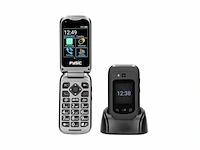 Fysic f25 eenvoudige klaptelefoon voor senioren met sosnoodknop zwart - afbeelding 1 van  5