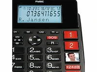 Fysic fx3960 vaste telefoon met antwoordapparaat en draadloze sos paniekknop, zwart - afbeelding 2 van  3