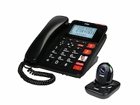 Fysic fx3960 vaste telefoon met antwoordapparaat en draadloze sos paniekknop, zwart - afbeelding 3 van  3