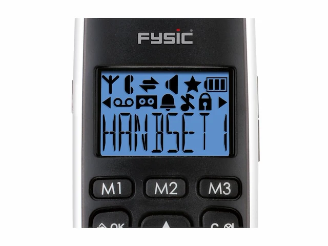 Fysic fx6020 grote knop dect telefoon 2 handsets zwart - afbeelding 3 van  4