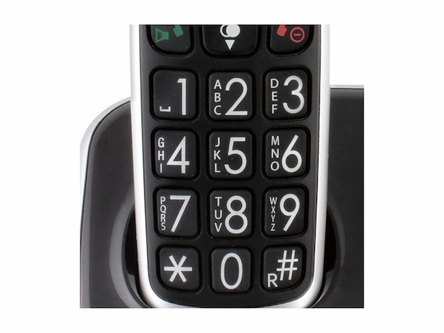 Fysic fx6020 grote knop dect telefoon 2 handsets zwart - afbeelding 4 van  4