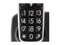 Fysic fx6020 grote knop dect telefoon 2 handsets zwart - afbeelding 4 van  4