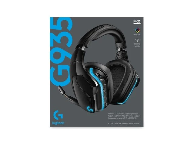 G935 - draadloze gaming headset - voor pc & mac - zwart logitech gaming - afbeelding 3 van  5