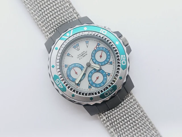 Galanti chronograaf herenhorloge - oud juweliersvoorraad - afbeelding 3 van  10