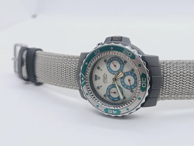 Galanti chronograaf herenhorloge - oud juweliersvoorraad - afbeelding 8 van  10