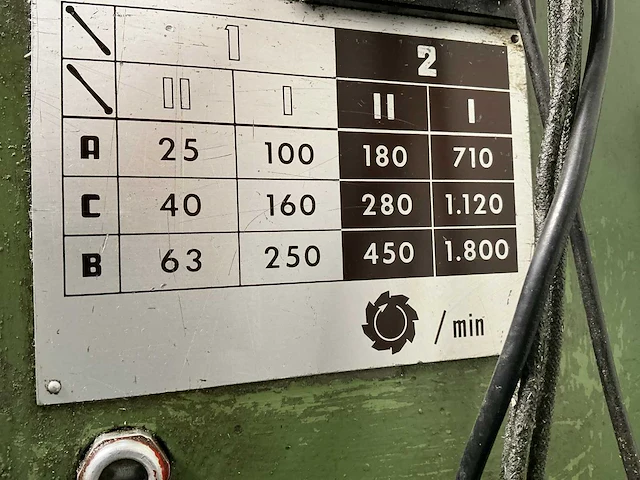 Gambin - 1m - universal milling machine - 1963 - afbeelding 14 van  21