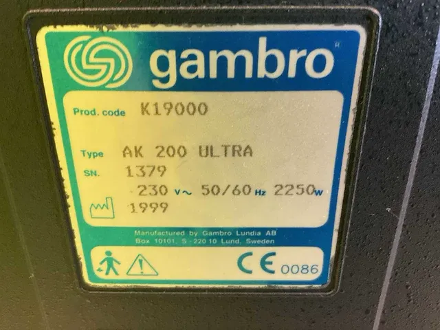 Gambro ak 200 dialyse ultra apparatuur (5x) - afbeelding 61 van  81