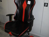 Gamestoel ihomy zwart rood gestoffeerd. margeproduct - afbeelding 2 van  2