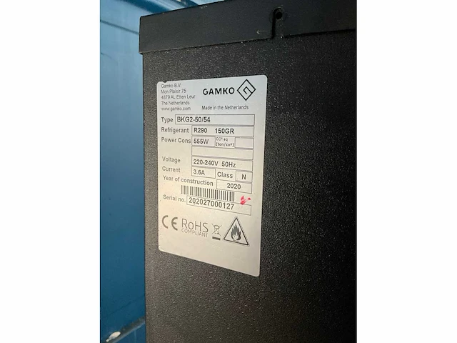 Gamko bkg2 50/54 tapinstallatie met fustinrichting - afbeelding 3 van  11