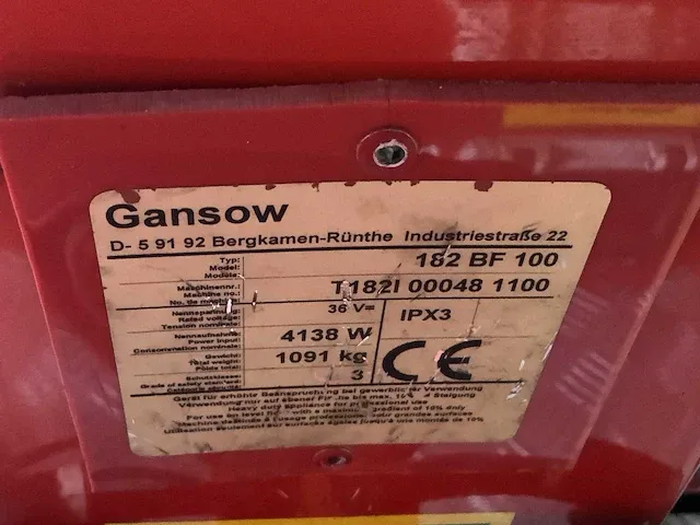 Gansow 182 bf 100 schrobmachine - afbeelding 3 van  11