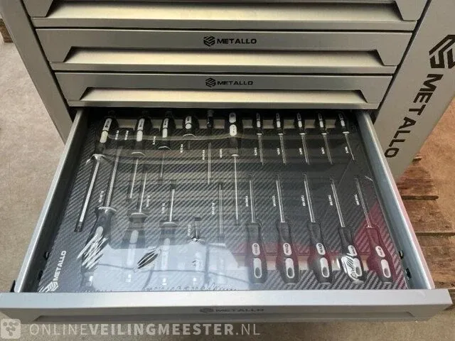 Garage 4xl gereedschapswagen gevuld 10/10 metallo, meta-10hs10g, bouwjaar 2023 - afbeelding 11 van  18