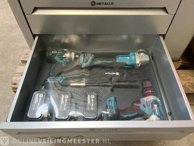Garage 4xl gereedschapswagen gevuld 10/10 metallo, meta-10hs10g, bouwjaar 2023 - afbeelding 14 van  18