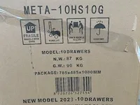 Garage 4xl gereedschapswagen gevuld 10/10 metallo, meta-10hs10g, bouwjaar 2023 - afbeelding 17 van  18