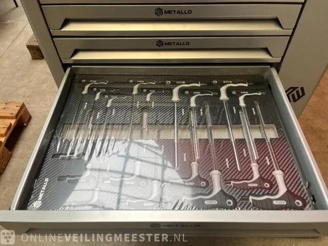Garage 4xl gereedschapswagen gevuld 10/10 metallo, meta-10hs10g, bouwjaar 2023 - afbeelding 8 van  18