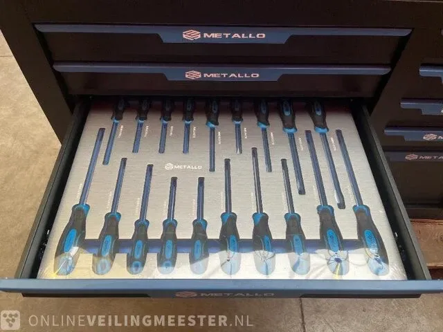 Garage gereedschapswagen gevuld 12 laden metallo, bouwjaar 2023 - afbeelding 13 van  15