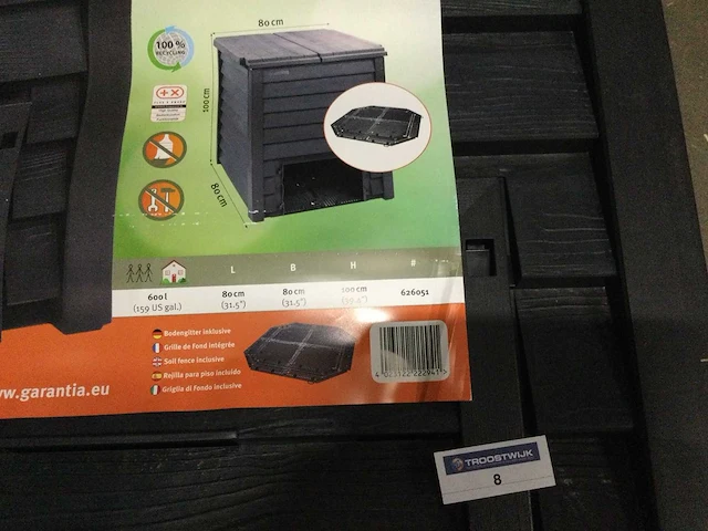 Garantia garten/mandalika - thermo-wood 600 liter/marbella - 1x compostbak en 1x bistro-set. - afbeelding 2 van  5