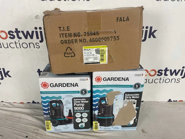 Gardena dompelpomp 9000 | gardena vuilwaterpomp 9000 | toya waterpomp voor douche - afbeelding 2 van  2