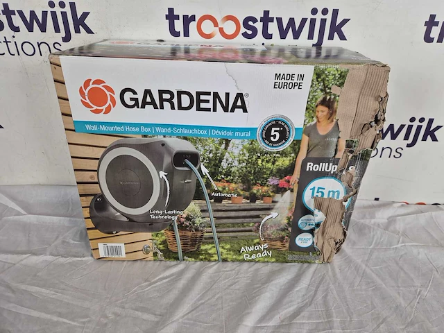 Gardena wandslangenbox rollup s - slanghouder - 15 meter - ø 11 mm - afbeelding 2 van  2