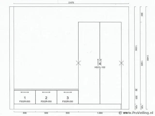 Garderobemeubel - 250x204cm - afbeelding 9 van  9