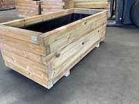 Garlux bloembak geïmpregneerd vuren 110x50x45 cm (3x) - afbeelding 2 van  4