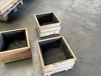 Garlux bloembak geïmpregneerd vuren 40x40x28 cm (3x) - afbeelding 10 van  12