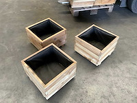 Garlux bloembak geïmpregneerd vuren 40x40x28 cm (3x) - afbeelding 7 van  12