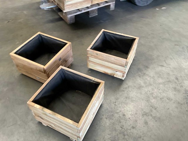 Garlux bloembak geïmpregneerd vuren 40x40x28 cm (3x) - afbeelding 8 van  12