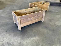 Garlux bloembak geïmpregneerd vuren 80x40x35 cm (2x) - afbeelding 1 van  6