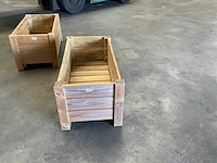 Garlux bloembak geïmpregneerd vuren 80x40x35 cm (2x) - afbeelding 3 van  6