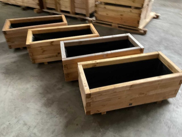 Garlux bloembak geïmpregneerd vuren 90x40x35 cm (4x) - afbeelding 3 van  5