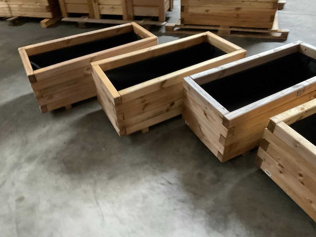 Garlux bloembak geïmpregneerd vuren 90x40x35 cm (4x) - afbeelding 4 van  5