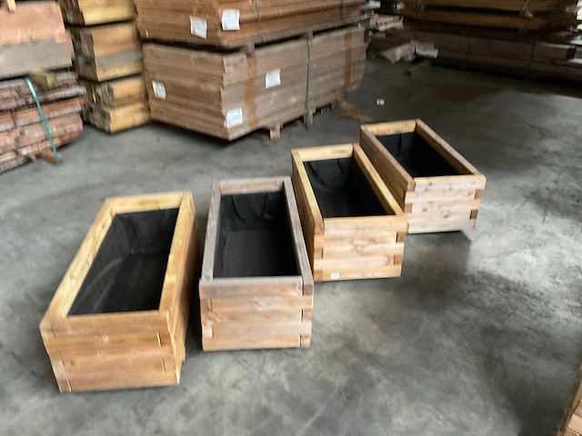 Garlux bloembak geïmpregneerd vuren 90x40x35 cm (4x) - afbeelding 5 van  5