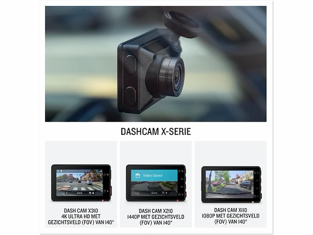 Garmin dash cam x110 140 graden 1080p hd video 2,4 lcd scherm spraakbediening gps live weergave zwart - afbeelding 2 van  6