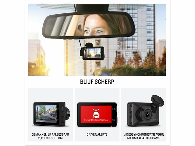 Garmin dash cam x110 140 graden 1080p hd video 2,4 lcd scherm spraakbediening gps live weergave zwart - afbeelding 4 van  6