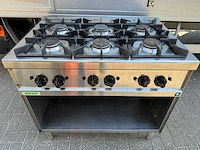 Gas - 6 pits - fornuis - afbeelding 1 van  2