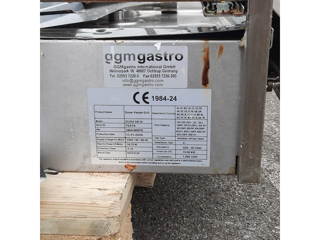 Gas gyros-/ döner grill, ggm gastro, duk4 sb-n, 2024 - afbeelding 2 van  10