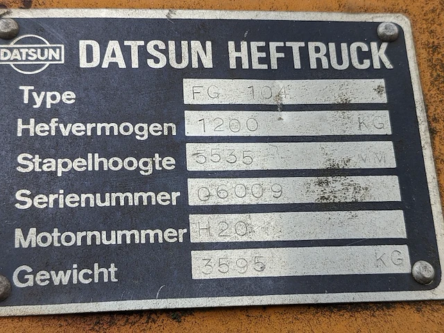 Gas heftruck, datsun - afbeelding 24 van  25