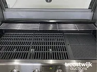Gasbarbecue 6 branders - rvs met gietijzeren roosters - incl. zijbrander & gietijzeren kookplaat - afbeelding 2 van  3