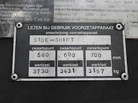 Gasheftruck hyster h4.00xm-5 v.v. sideshift, tweedelige mast en afgelezen urenstand 5827 uur. bouwjaar 2000... - afbeelding 5 van  9