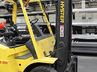 Gasheftruck hyster h4.00xm-5 v.v. sideshift, tweedelige mast en afgelezen urenstand 5827 uur. bouwjaar 2000... - afbeelding 8 van  9