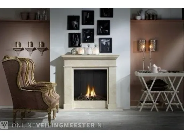 Gasinbouwhaard front hoge ruit thermocet, trimline 73h - afbeelding 2 van  4
