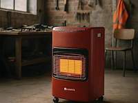 Gaskachel - 3 standen - max 4200 watt - rood - afbeelding 2 van  7