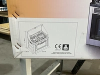 Gasoventje met fornuis camp4, zwart/zilver - afbeelding 2 van  5