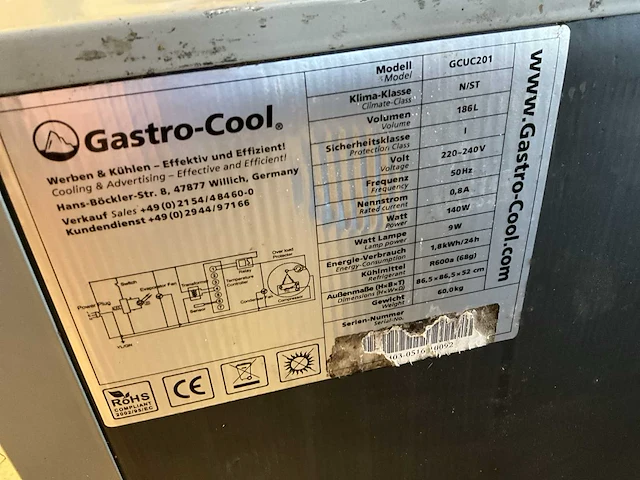 Gastro-cool gcuc201 glasdeur barkoeling - afbeelding 7 van  7