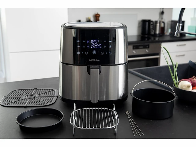 Gastronoma heteluchtfriteuse 8l 1800w airfryer 18290004 zwart - afbeelding 2 van  4