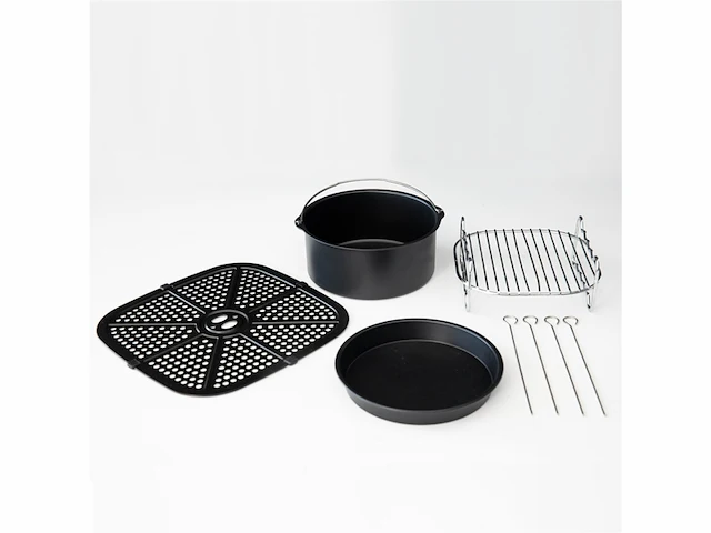 Gastronoma heteluchtfriteuse 8l 1800w airfryer 18290004 zwart - afbeelding 3 van  4